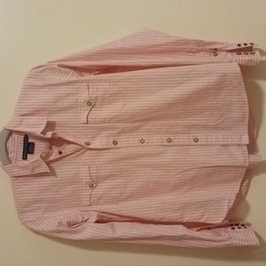 RALPH LAUREN..pink and white striped..size 10
